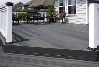 Most popular composite deck designs and plans photo gallery pictures with DIY design ideas and DIY plans