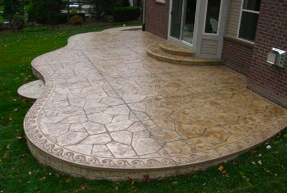 Most popular stamped and decorative concrete patio pictures with DIY design ideas and DIY plans