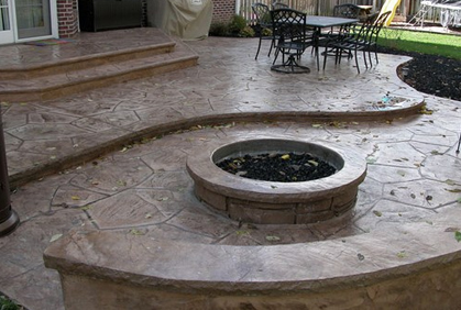 DIY stamped and decorative concrete patio designs ideas and online 2016 photo gallery